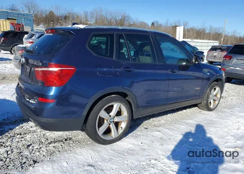 2017 BMW X3 xDrive28I z USA, uszkodzony, nr VIN 5UXWX9C50H0T10161